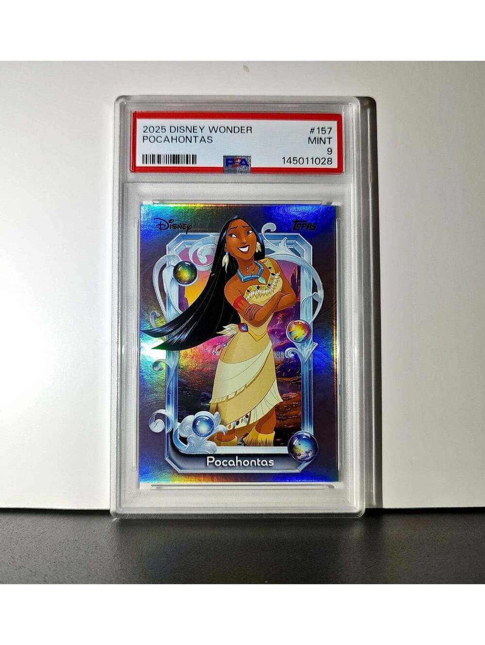 Pocahontas 2025 Topps Disney Cartoon Princess #157 Card Pocahontas PSA 9 MT